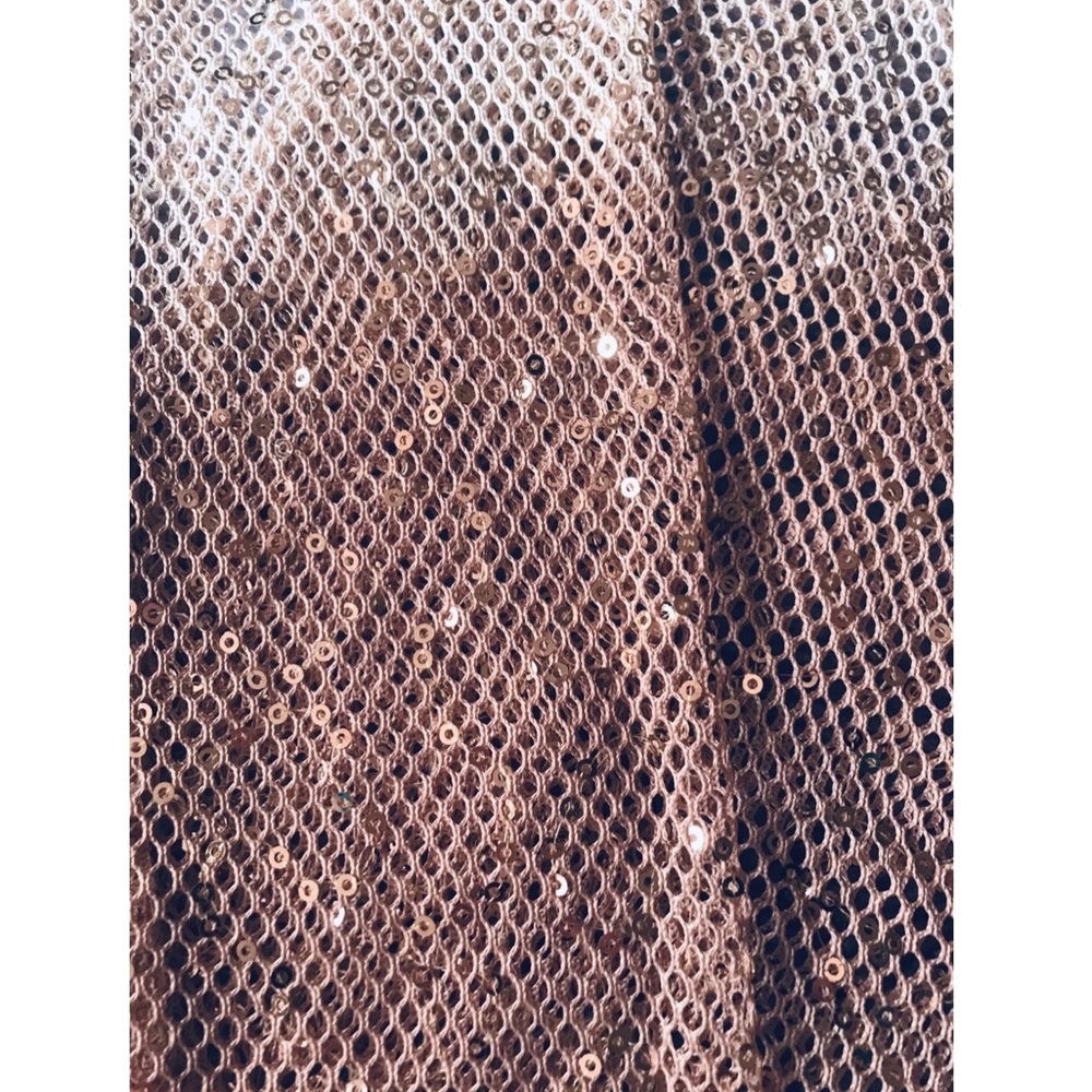 👛 Charlotte Russe Sequin Mesh Long Sleeve Top - Picture 5 of 6
